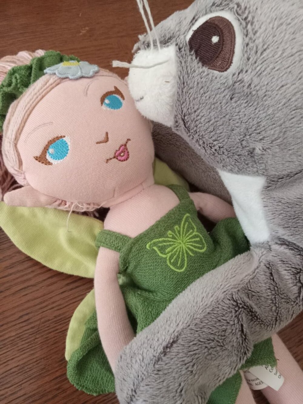 Fairy Doll and Stuffed Bunny Set